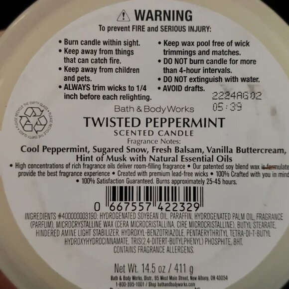 Twisted Peppermint Wax Melts Snap Bar - Picture 4 of 4